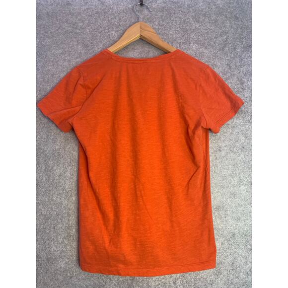 Madewell Whisper Cotton V Neck Tee in Orange, Women’s Size Small, T Shirt - Picture 4 of 10